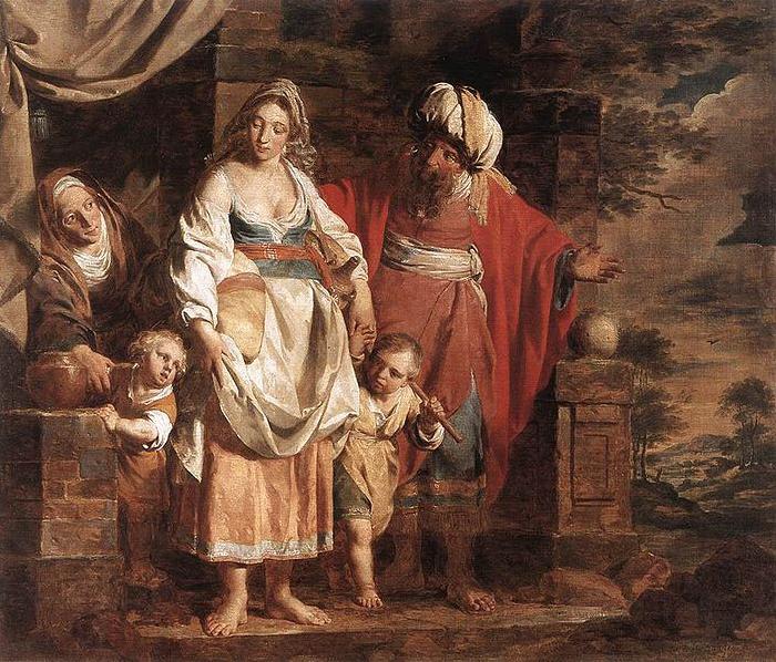 unknow artist Hagar and Ishmael Banished by Abraham
